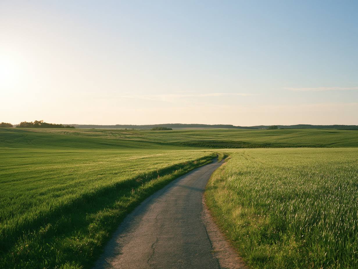 An empty field at dusk, treeline on the horizon, of the kind a storage project is sited on
